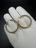 14K Yellow Gold 35mm x 3mm Hoops 2.72g