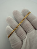 7.5 inch 3mm Cuban link bracelet in 14K yellow gold, 6.25g, view 6 - Ott Family Jewelry
