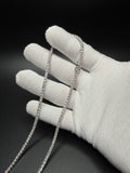22" Silver 14ctw VS/VVS Lab Diamond Tennis Chain 3mm 25.3g