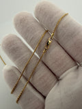 18" 14k Yellow Gold Wheat Chain 1.5mm 3.4g