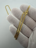 24" 10K Yellow Gold Cuban Chain 3mm 14.4g