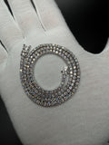 18" Silver 11ctw VS/VVS Lab Diamond Tennis Chain 3mm 21.1g