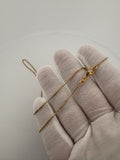 18" 14k Yellow Gold Box Chain 1mm 3.1g