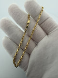 9" 14k Yellow Gold Herme$ Link 2.5mm 6.3g