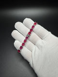 7.25" 6mm natural ruby tennis bracelet, 30ctw, 925 silver, 16.2g – Ott Family Jewelry (6)