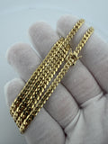 22" 4mm solid 10K yellow gold Cuban link chain, 24.0g – Ott Family Jewelry (6)