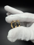 15mm 14K Yellow Gold Flat Edge Huggies 2.2g