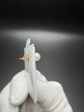 14k Yellow Gold 7mm Freshwater Pearl Studs 1.4g