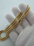 24" 14K Yellow Gold Franco 4mm 54.3g