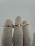 6" 3mm 14K yellow gold Figaro baby ID bracelet, 2.8g – Ott Family Jewelry (6)