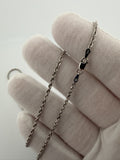 18" 14K White Gold Rope 2.2mm 6.91g