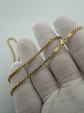 18" 14k Yellow Gold Rounded Box 2.5mm 6.6g