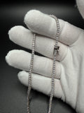 16" Silver 2mm 9ctw Moissanite Tennis Chain 19.2g