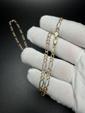 Pre-Owned 26" 14k Tri-Color Gold Figaro 4mm 13.0g