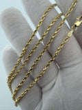 20" 14K Yellow Gold Rope Chain 2.5mm 9.42g