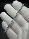 7.5" Silver Moissanite Tennis Bracelet 3mm 9.3g