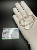 17" 14k Yellow Gold 5.05ctw E-F VS Lab Diamond Tennis Chain EGL Certified 2mm 9.05g