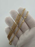 24" 14k Yellow Gold Cable 3mm 6.41g