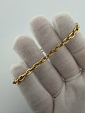 7.5" 14k Yellow Gold Fancy Paperclip 4.5mm 5.53g