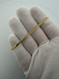7.5" 10K Yellow Gold Cuban Bracelet 3mm 4.93g