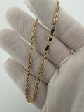 8" 14k Yellow Gold Rope 2.2mm 1.32g