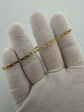 8" 14k Yellow Gold Herme$ Link 2.5mm 5.45g