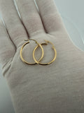 25mm x 2mm 14K yellow gold hoop earrings, 1.85g – Ott Family Jewelry (6)
