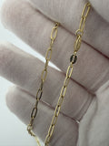 24" 14K Yellow Gold Paperclip 3mm 2.8g