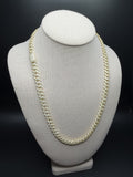 8mm Moissanite Cuban Chain, 13.8ctw D VVS1, GRA Certified, Gold Over 925 Silver, 22" (65.4g)