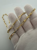 18 inch 5mm paperclip chain in 14K yellow gold, 21.9g, view 6 - Ott Family Jewelry