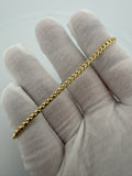 8 inch 3mm Franco bracelet in 14K yellow gold, 10.44g, view 6 - Ott Family Jewelry