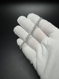7.25" Silver 7ctw VS/VVS Lab Diamond Tennis Bracelet 3.3mm 9.0g