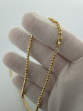 18" 10K Diamond Cut Moon Bead Chain 3mm 8.0g