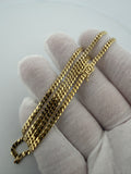 20" 14K Yellow Gold Cuban Chain 3mm 13.22g