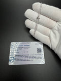 7" 14k White Gold 3ctw+ F VS1 Lab Diamond Tennis Bracelet EGL Certified 5.5g