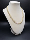 8mm Moissanite Cuban Chain, 11.35ctw D VVS1, Gold Over 925 Silver, 18" (52.1g)