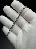 8" 14K White Gold Rope 4mm 10.1g