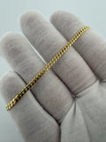 7.5" 14k Yellow Gold Cuban 3mm 5.84g