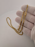 22" 14k Yellow Gold Cuban 3mm 15.4g