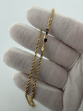 16" 10K Yellow Gold Rope Chain 2.5mm 6.8g
