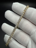 8" 3mm moissanite tennis bracelet, gold over 925 silver, 10.2g – Ott Family Jewelry (6)