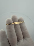 5.5" 14K Yellow Gold 3mm Valentino Link Baby ID Bracelet 3.0g
