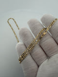22" 14k Yellow Gold Figaro 3.5mm 7.9g
