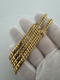 24" 14K Yellow Gold Cuban 5mm 45.65g