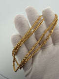 24" 14k Yellow Gold Foxtail Franco 3mm 11.7g