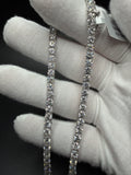 22" 44ctw Moissanite Silver Tennis Chain 4mm 38.0g