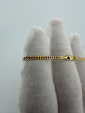 6.25" 14K Yellow Gold Cuban Baby ID Bracelet 2.5mm 2.0g
