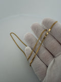 16" 14K Yellow Gold Cuban Chain 2mm 5.5g