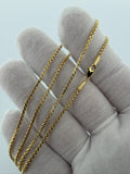 18" 14k Yellow Gold Rounded Box Chain 1.5mm 3.4g