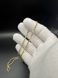 18" 14k Yellow Gold Diamond Cut Rope 3mm 13.8g